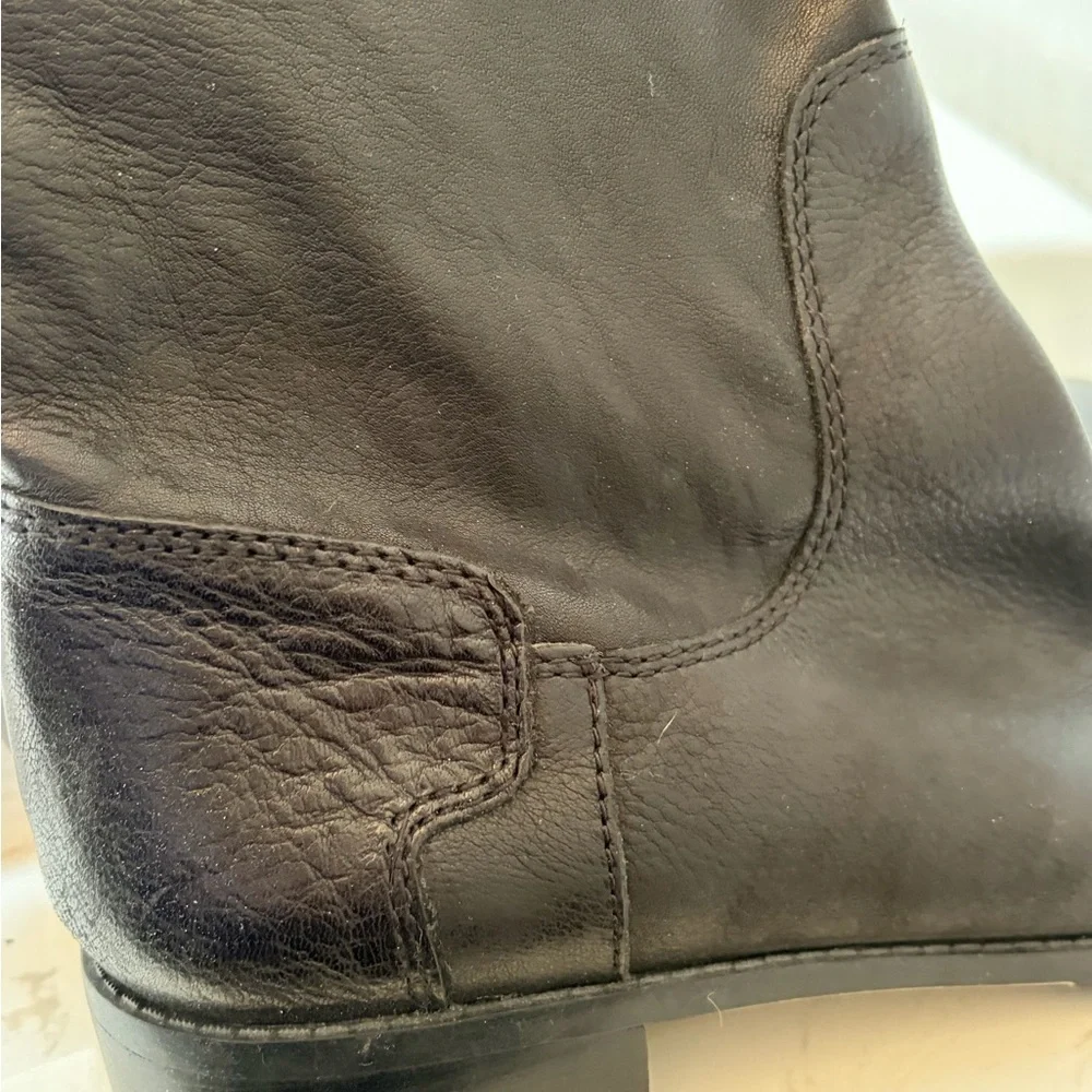 Nine West Black leather Over the Knee Boots tall woman's 9.5